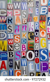 Cut letters from newspapers and magazines - Shutterstock ID 97272932