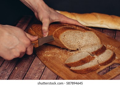 cut loaf. - Shutterstock ID 587894645