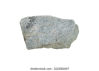 Cut Out Of Granite Rock Isolated On White Background.