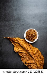 Cut Tobacco And Tobacco Leaves