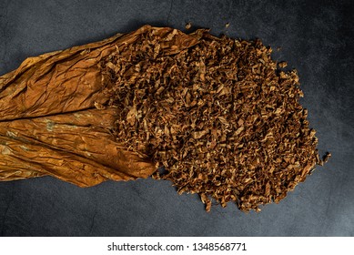 Cut Tobacco And Tobacco Leaves