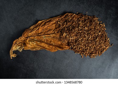 Cut Tobacco And Tobacco Leaves