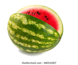 Cut Water Melon Isolated On White