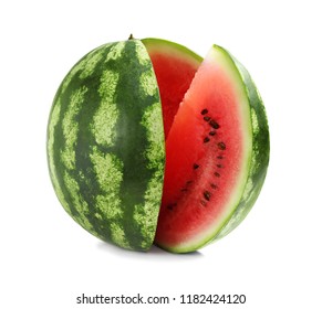 Cut Watermelon On A White Background