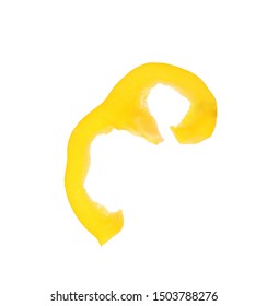 Cut Yellow Bell Pepper Isolated On White