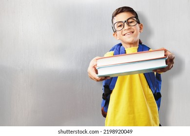 Cute Adorable Toddler Smiling Happy Stand Holding Book