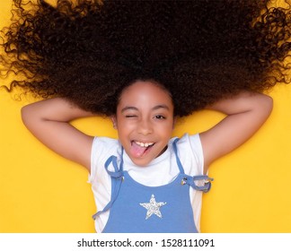 Little African Girl With Beautiful Hairstyle Stock Photos Images