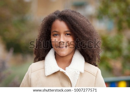 Similar – Pretty girl with long afro hair