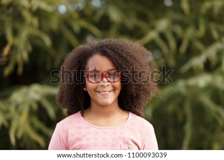 Similar – Pretty girl with long afro hair