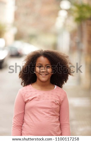 Similar – Pretty girl with long afro hair