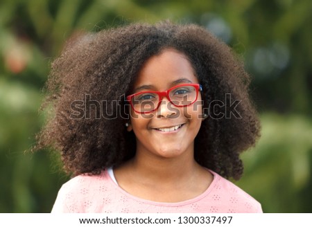 Similar – Pretty girl with long afro hair