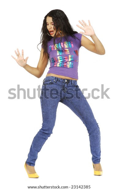 Cute African American Woman Dancing Stock Photo 23142385 | Shutterstock