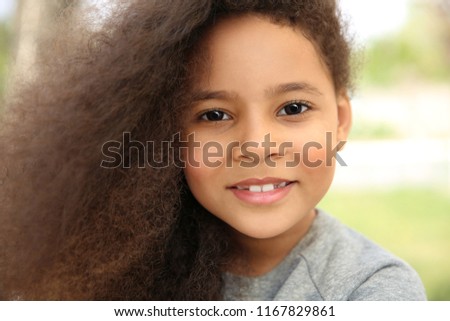 Similar – Pretty girl with long afro hair