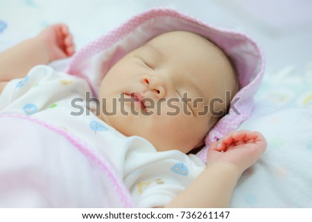 Similar – Image, Stock Photo Nice Newborn asleep peacefully