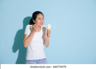 Sad Woman Eating Ice Cream Images Stock Photos Vectors Shutterstock