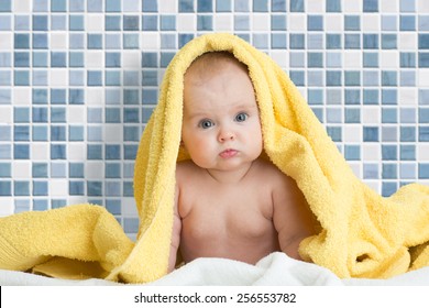 Cute Baby In Bath Towel