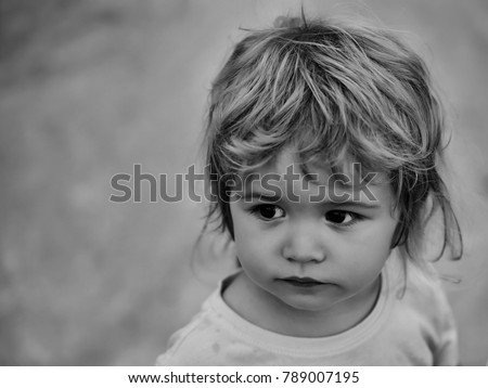 Similar – Small child with long blond hair