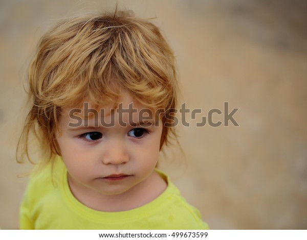 Cute Baby Boy Child Brown Eyes Stock Photo Edit Now 499673599