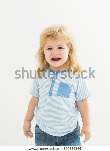 Cute Baby Boy Child Curly Blond Stock Photo Edit Now 520364344