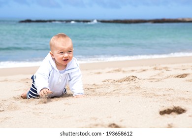 Adorable Little Girl Sitting On Beach Stock Photo 432068656 | Shutterstock