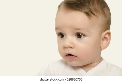 Cute Baby Boy Looking Down Side Stock Photo 328820756 | Shutterstock