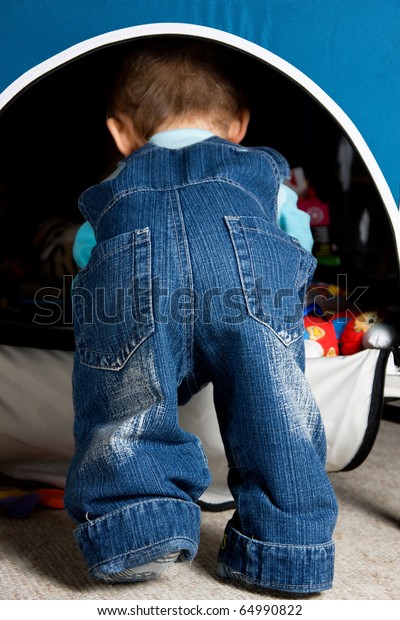 Cute Baby Butt Blue Jeans Stock Photo Edit Now