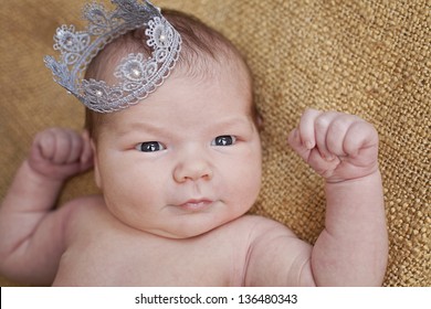 Cute Baby With A Crown