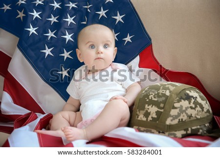 Cute Baby Flag Helmet Stock Photo Edit Now 583284001 Shutterstock