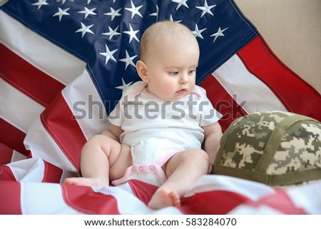 Cute Baby Flag Helmet Stock Photo Edit Now 583284070 Shutterstock