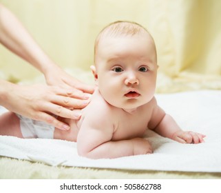 Cute Baby Getting Massage Bed Home Stock Photo 505862788 | Shutterstock