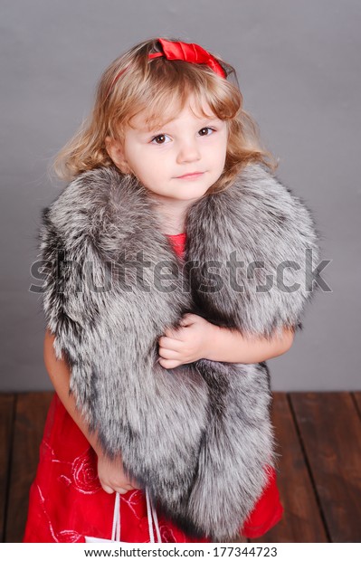 fur dress for baby girl