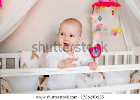 Similar – Image, Stock Photo Eight funny babies sitting on the floor