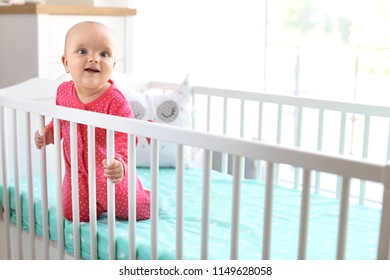 Cute Baby Girl Crib Home Stock Photo 1149628058 | Shutterstock