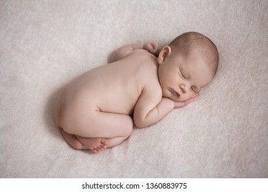 Cute Baby Girl. A Series Of Photos With Her Growing Up. Studio Light. Pink Color Palette.