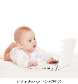 baby on laptop