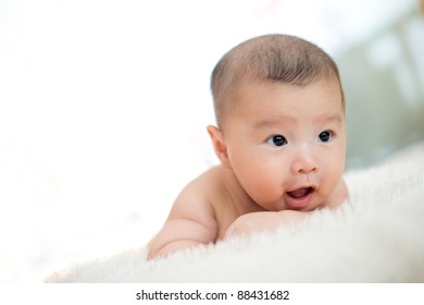 Cute Baby Lie On Bed Stock Photo 88431682 | Shutterstock