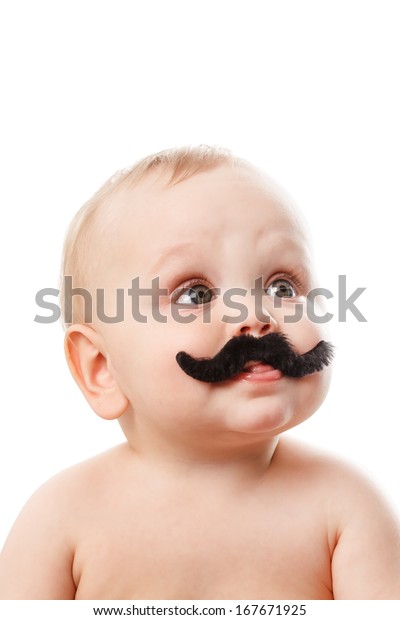 Cute Baby Moustaches Stock Photo Edit Now