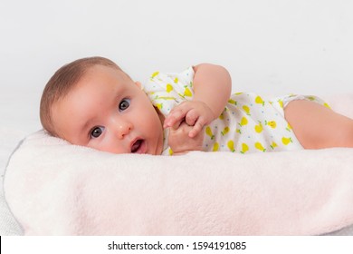 Cute Baby Photo In Studio. 