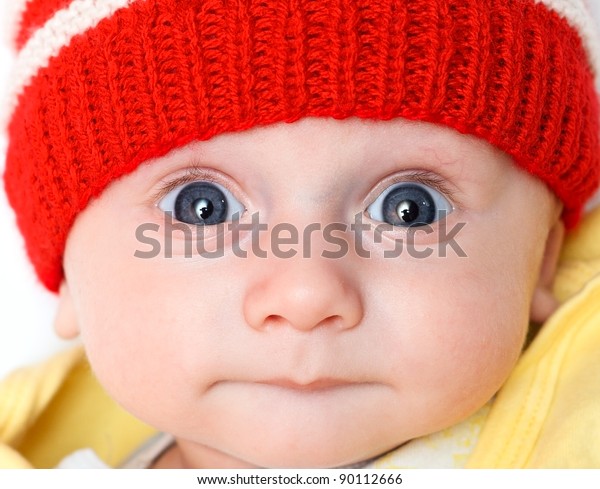 red baby winter hat