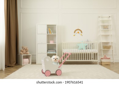 Cute Baby Room Interior With Stylish Furniture And Toys