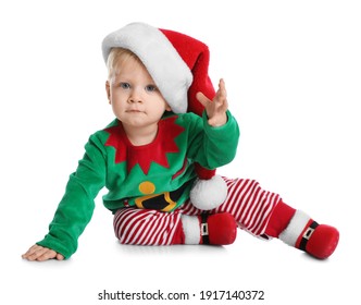 Cute Baby Santas Elf Clothes Sitting Stock Photo 1917140372 | Shutterstock