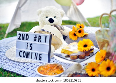 Cute Bear At Birthday Decoration With The Tag Of 2nd #ri Is Coming