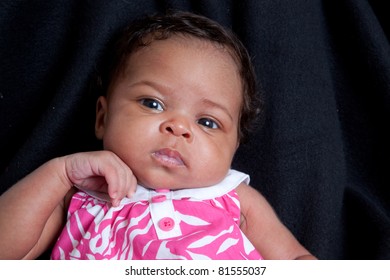 Cute Black Baby Girl Stock Photo (Edit Now) 81555040