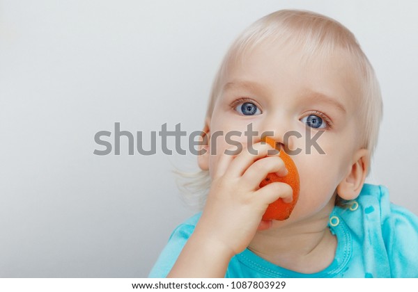 Cute Boy Blond Hair Blue Eyes Stock Photo Edit Now 1087803929