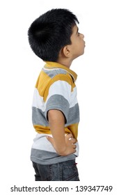 Cute Boy Looking up