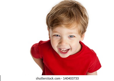 Cute Boy Looking Smiling Laughing Wearing Stock Photo 140403733 ...