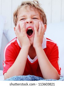 Cute Boy Yawning