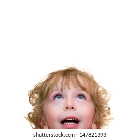 Cute Child Looking Up  