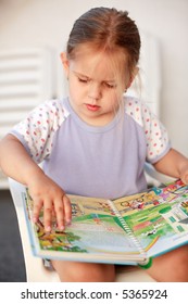 Cute child reading