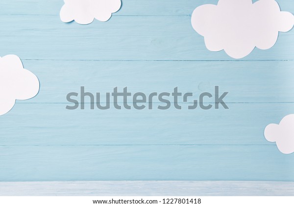 Beaux Enfants Ou Arriere Plan Bebe Nuages Photo De Stock Modifiable